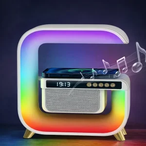 שעון רמקול Bluetooth עם תאורת LED חכמה וטעינה אלחוטית NY-G3MINI