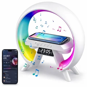 רמקול Bluetooth עם תאורת אווירה וטעינה אלחוטית NY-G6A