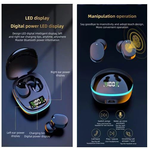 אוזניות בלוטוס לד PRO NY-35180 – תמונה 5