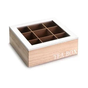 קופסת תה מעוצבת עם 9 תאים
