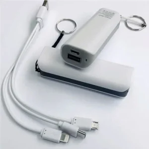 מטען נייד power bank 2600 אפור לבן NY42600