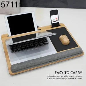 משטח עבודה נייד ללפטופ עם מעמד וסידור שולחני