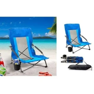 כיסא ים מתקפל עם מחזיק כוס