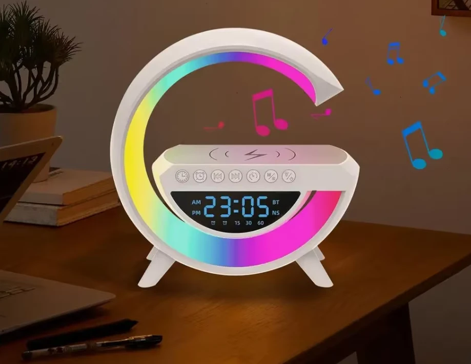 שעון רמקול משולב טעינה אלחוטית NY-5025 – תמונה 2